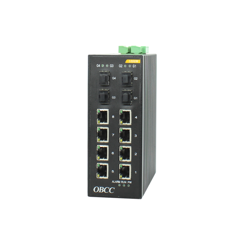 千兆4光8電網管型工業交換機 千兆4光8電網管型工業交換機