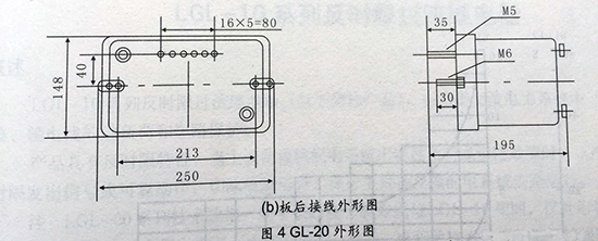 gl-15、25反時限過流繼電器板后接線圖 gl-15、25反時限過流繼電器板后接線圖