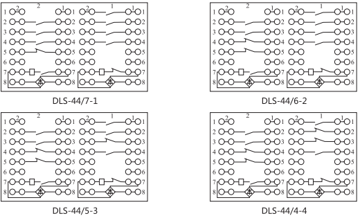 DLS-42/6-4雙位置繼電器內部連接線圖片3 DLS-42/6-4雙位置繼電器內部連接線圖片3