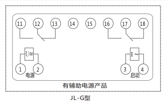 繼電器內(nèi)部端子外引接線圖(正視) 繼電器內(nèi)部端子外引接線圖(正視)