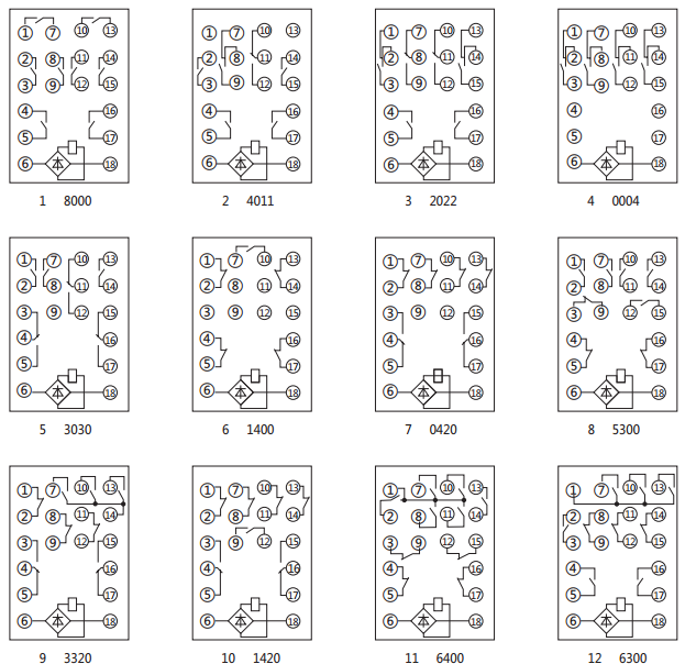 DZJ-20-4011內(nèi)部接線圖及外引接線圖(正視圖) DZJ-20-4011內(nèi)部接線圖及外引接線圖(正視圖)
